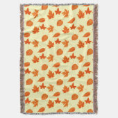 Couverture Feuilles d'automne - jaune pâle et orange (devant Vertical)