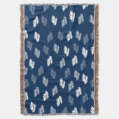 Couverture Feuilles de la marine Blue Antique Motif (devant Vertical)