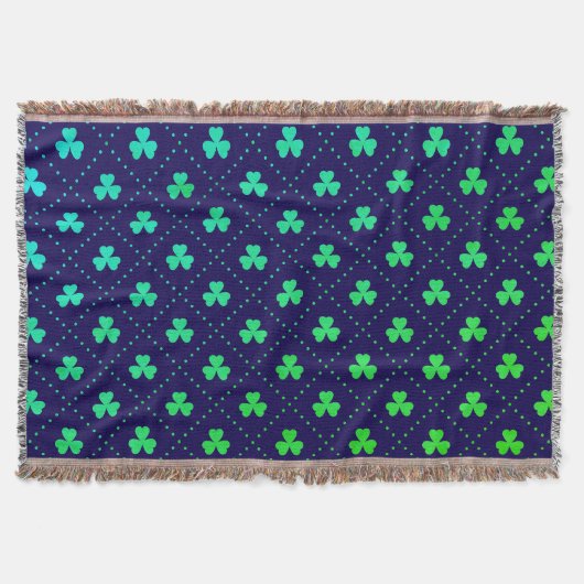 Couverture Feuilles de trèfle motif de la Saint-Patrick-53223 (Devant)