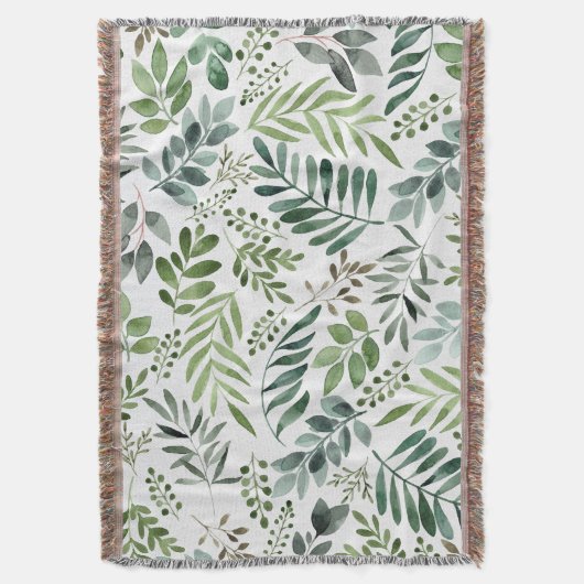 Couverture Feuilles de verdure aquarelle  (devant Vertical)