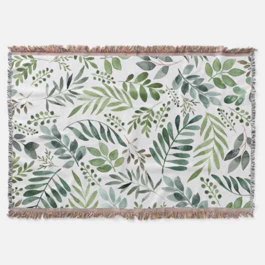 Couverture Feuilles de verdure aquarelle  (Devant)