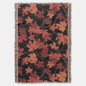 Couverture Feuilles d'érable rouges d'automne sur fond noir (devant Vertical)