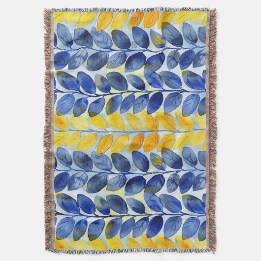 Couverture Feuilles jaune et bleu (devant Vertical)