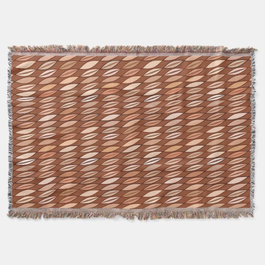 Couverture Feuilles modernes du milieu du siècle, cacao Brown (Devant)