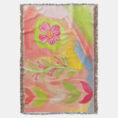 Couverture feuilles peints et fleur (devant Vertical)