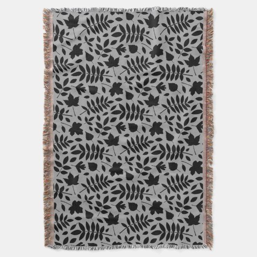 Couverture Feuilles tombés Rpt Motif noir sur gris (devant Vertical)