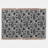 Couverture Feuilles tombés Rpt Motif noir sur gris (Devant)