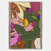 Couverture feuilles tropicaux Abstraits et fleurs (devant Vertical)