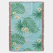 Couverture Feuilles tropicaux et fleurs (devant Vertical)