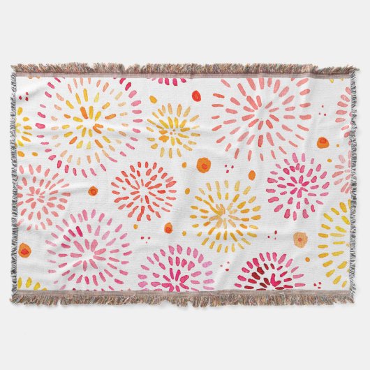 Couverture Feux d'aquarelle mignonne en jaune et orange (Devant)