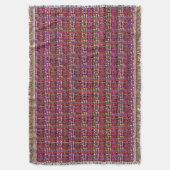 Couverture Ficelles graphiques tissées pelucheuses rouges (devant Vertical)