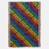 Couverture Fière ! Couleurs du drapeau arc-en-ciel LGBT Motif (devant Vertical)