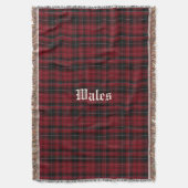 Couverture Fierté de Galles Tartan Plaid Custom Throw Blanket (devant Vertical)