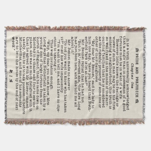 Couverture Fierté de Jane Austen et citation de littérature (Devant)