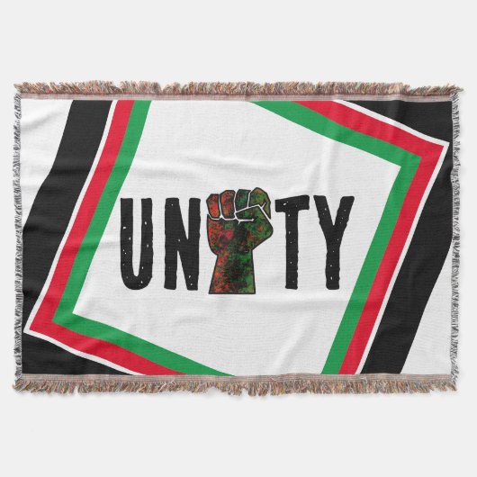 Couverture fierté noire drapeau rouge vert poing panafricain  (Devant)