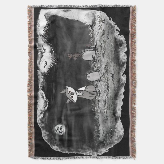 Couverture figdewdrop Fig & Blinky Graveyard Throw Blanket (devant Vertical)