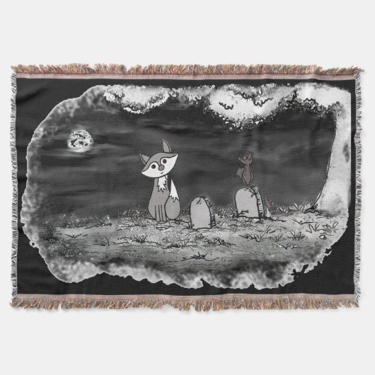 Couverture figdewdrop Fig & Blinky Graveyard Throw Blanket (Devant)