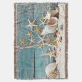 Couverture Filet nautique d'étoiles de mer et de pêcheur (devant Vertical)