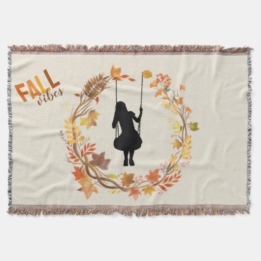 Couverture Fille d'automne sur graphique à balançoire _Feuill (Devant)