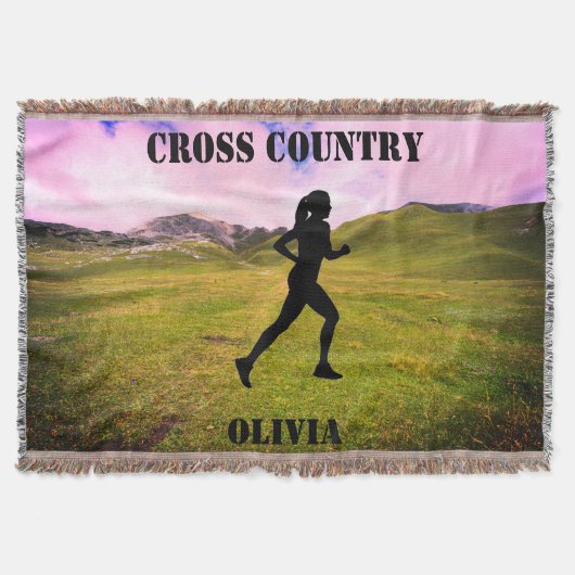 Couverture Filles Cross Country Courir Ciel Rose Jeter Blanch (Devant)