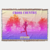 Couverture Filles cross-country course arc-en-ciel lancer cou (Devant)