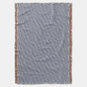 Couverture Fishy Houndstooth Motif Navy et White Blanket (devant Vertical)