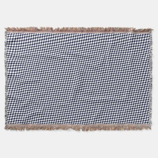Couverture Fishy Houndstooth Motif Navy et White Blanket (Devant)