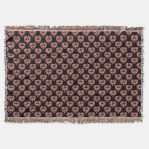 Couverture Flamant rose de coeur texturé