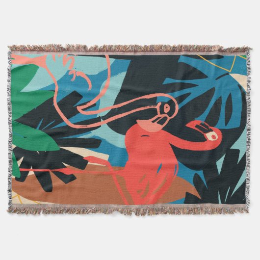 Couverture Flamant rose funky (Devant)