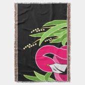 Couverture Flamant rose rose Abstrait sur noir (devant Vertical)