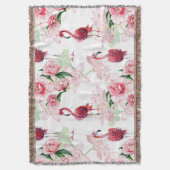 Couverture Flamant rose rose : Élégance Motif sans couture (devant Vertical)