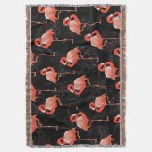 Couverture Flamants roses Oiseaux : Textile Vintage (devant Vertical)