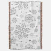 Couverture Flammes de neige en argent sur blanc (devant Vertical)