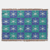 Couverture Flammes de neige en argent sur les Carrés bleus (Devant)