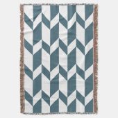 Couverture Flèche à deux tons gras Chevron Bleu Bleu Bleu (devant Vertical)