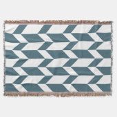 Couverture Flèche à deux tons gras Chevron Bleu Bleu Bleu (Devant)