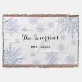 Couverture Flèches de neige bleues d'hiver sur blanc (Devant)