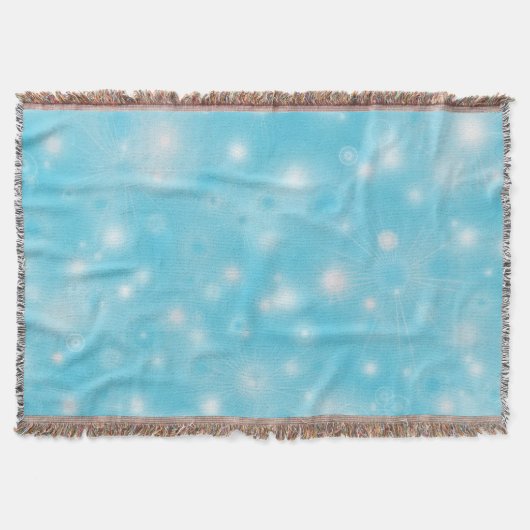 Couverture Fléchettes de neige blanches simples sur Blue Cute (Devant)