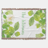 Couverture Fleur blanche et jardin Feuille vert (Devant)