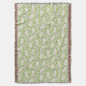 Couverture Fleur blanche victorienne sur Green Motif Thon (devant Vertical)
