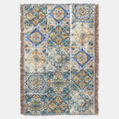 Couverture Fleur carrelée méditerranéenne Italien Positano Le (devant Vertical)