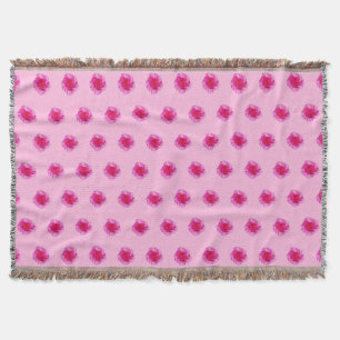 Couverture Fleur de carnation rose Motif sans couture sur