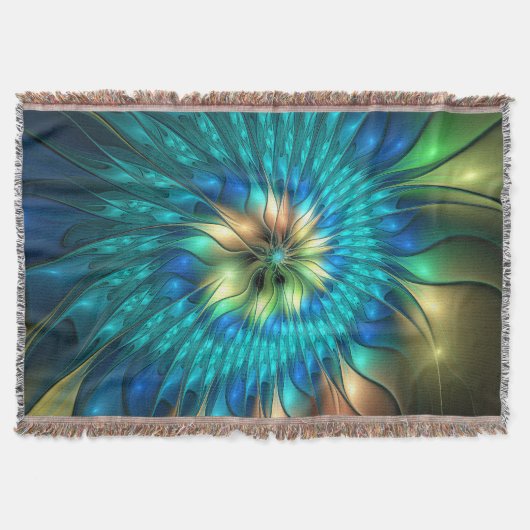 Couverture Fleur de fantaisie lumineuse, fractale abstraite c (Devant)