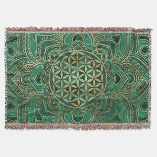 Couverture Fleur de la vie dans Lotus - malachite et or (Devant)