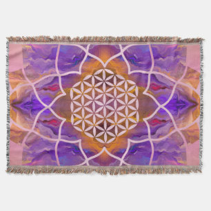 Couverture Fleur de la vie dans Lotus - texture peinte