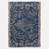 Couverture Fleur de lis, marbre bleu et or (devant Vertical)