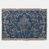 Couverture Fleur de lis, marbre bleu et or (Devant)