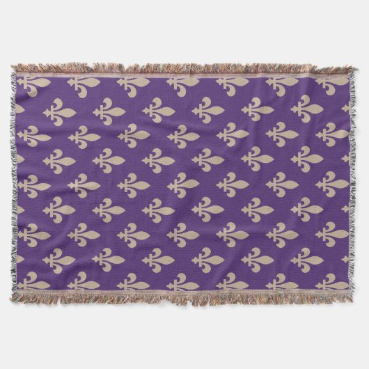Couverture Fleur de Lis Motif, Royal French Creative on Purpl (Devant)