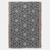 Couverture Fleur de lis noir&blanc motif floral vertical (devant Vertical)