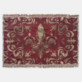 Couverture Fleur de lis rouge et or (Devant)
